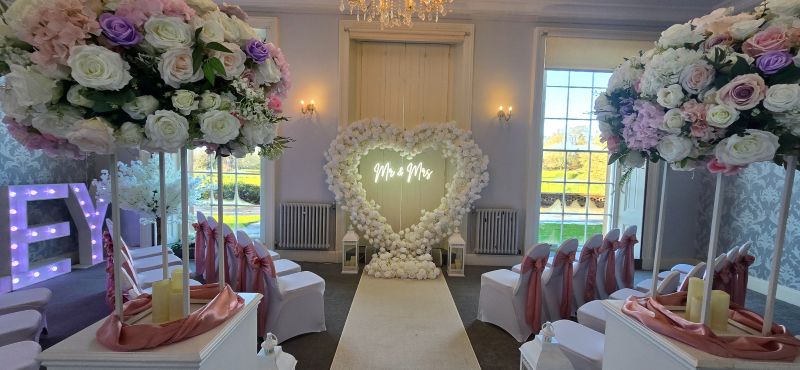 Flower love heart for weddings