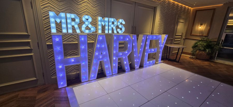 Led letters are Fairlawns spa hotel