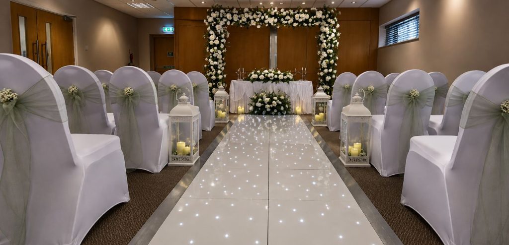white chair cover at the great barr hotel in birmingham