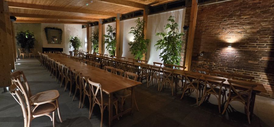 Chairs and tables at Thorpe Garden