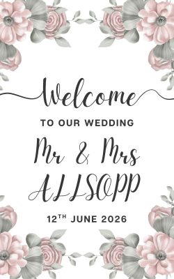 Welcome Sign Wedding Poster Birmingham