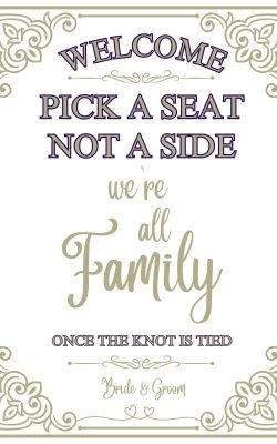 pick a side sage green sign